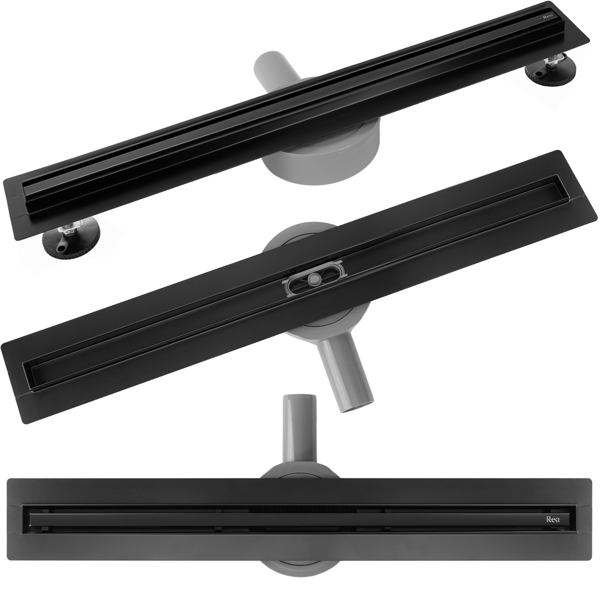 Odtokový žlab REA NEOX SLIM PRO 60 cm, černý