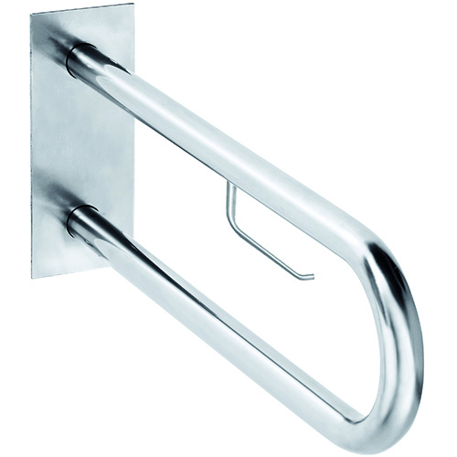 Levně Bemeta Design HELP: Madlo, 750 mm, ve tvaru U, s držákem TP, s krytkou, nerez, lesk - 301807301