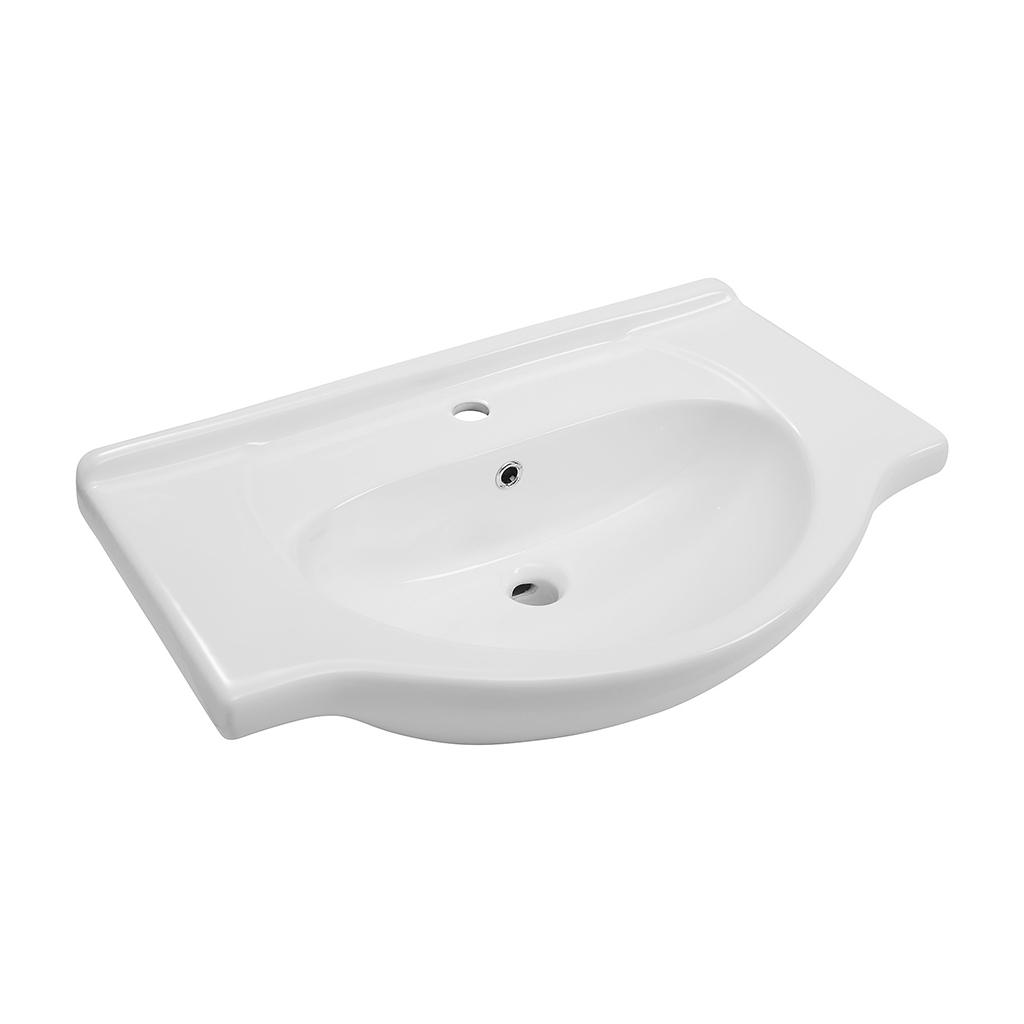 Levně BPS-koupelny Nábytkové keramické umyvadlo Bahama 75 (76x49 cm)
