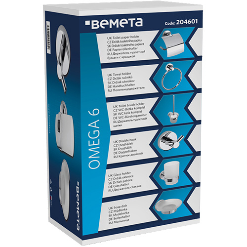 Levně Bemeta Design SET OMEGA, 6 ks, lesk - 204601