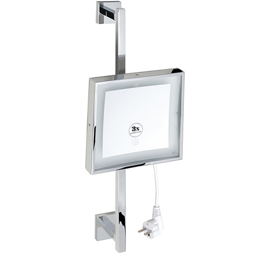 Bemeta Design Kosmetické zrcátko na tyči s LED osvětlením, 200 × 200 mm - 116501672