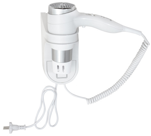 Levně Bemeta Design Fén, 1400W, nástěnný, s držákem, spirálová šňůra, bílá - 945233066