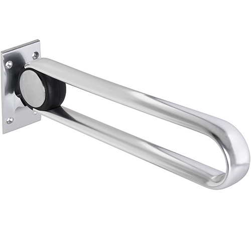 Levně Bemeta Design HELP: Madlo, 620 mm, ve tvaru U, sklopné, s krytkou, hliník, lesk - 355107272