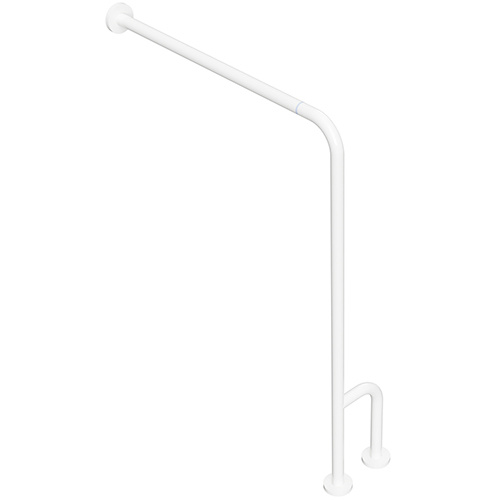 Levně Bemeta Design HELP: Madlo, s dvojitým kotvením do země, pravé, skládané, s krytkou, bílá - 301153143