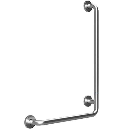 Levně Bemeta Design HELP: Madlo, 890 mm, ve tvaru L, pravé, skládané, s krytkou, nerez, mat - 301153042