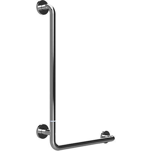 Bemeta Design HELP: Madlo, 890 mm, ve tvaru L, levé, skládané, s krytkou, nerez, lesk - 301154041