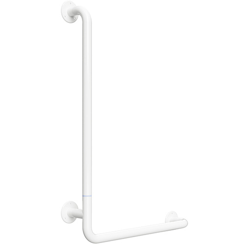 Levně Bemeta Design HELP: Madlo, 890 mm, ve tvaru L, levé, skládané, bez krytky, bílá - 301154044