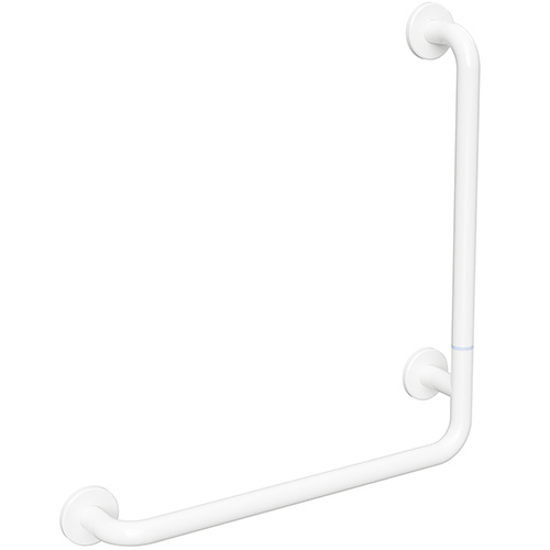 Levně Bemeta Design HELP: Madlo, 680 mm, ve tvaru L, pravé, skládané, s krytkou, bílá - 301153063
