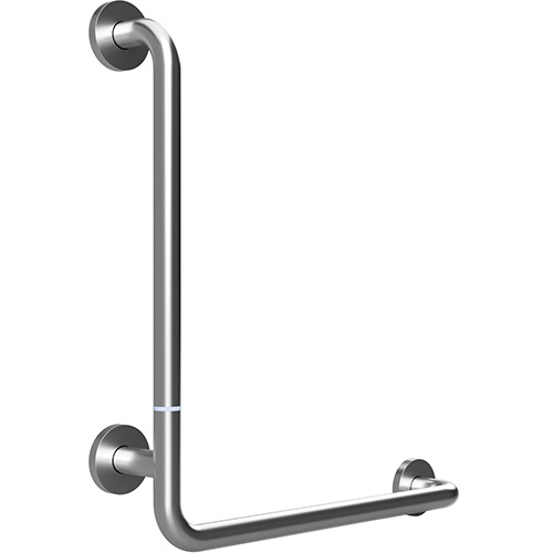 Bemeta Design HELP: Madlo, 680 mm, ve tvaru L, levé, skládané, s krytkou, nerez, mat - 301154072