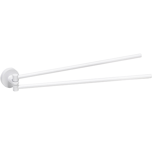 Bemeta Design WHITE: Držák ručníků, 420 mm, dvojitý, otočný - 104204194