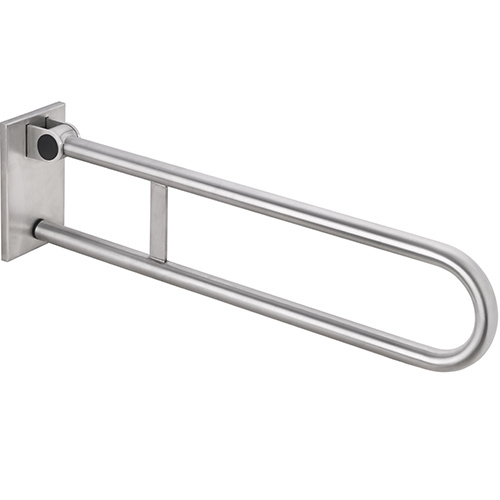 Levně Bemeta Design HELP: Madlo, 813 mm, ve tvaru U, sklopné, odnímatelné, s aretací, s krytkou, nerez, mat - 301507835