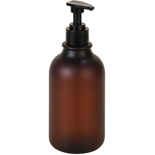 Levně Bemeta Design Plastová láhev pro dávkovač mýdla, 500 ml, kulatá, s pumpičkou, mat, hnědá - 131567701