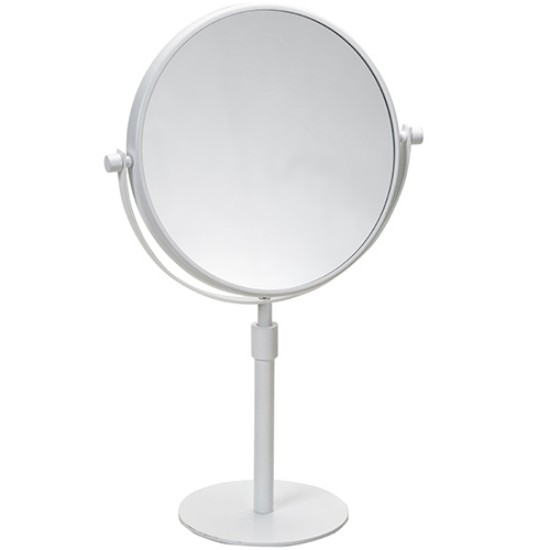 Bemeta Design WHITE: Kosmetické zrcátko, Ø200 mm teleskopické na postavení - 112201414