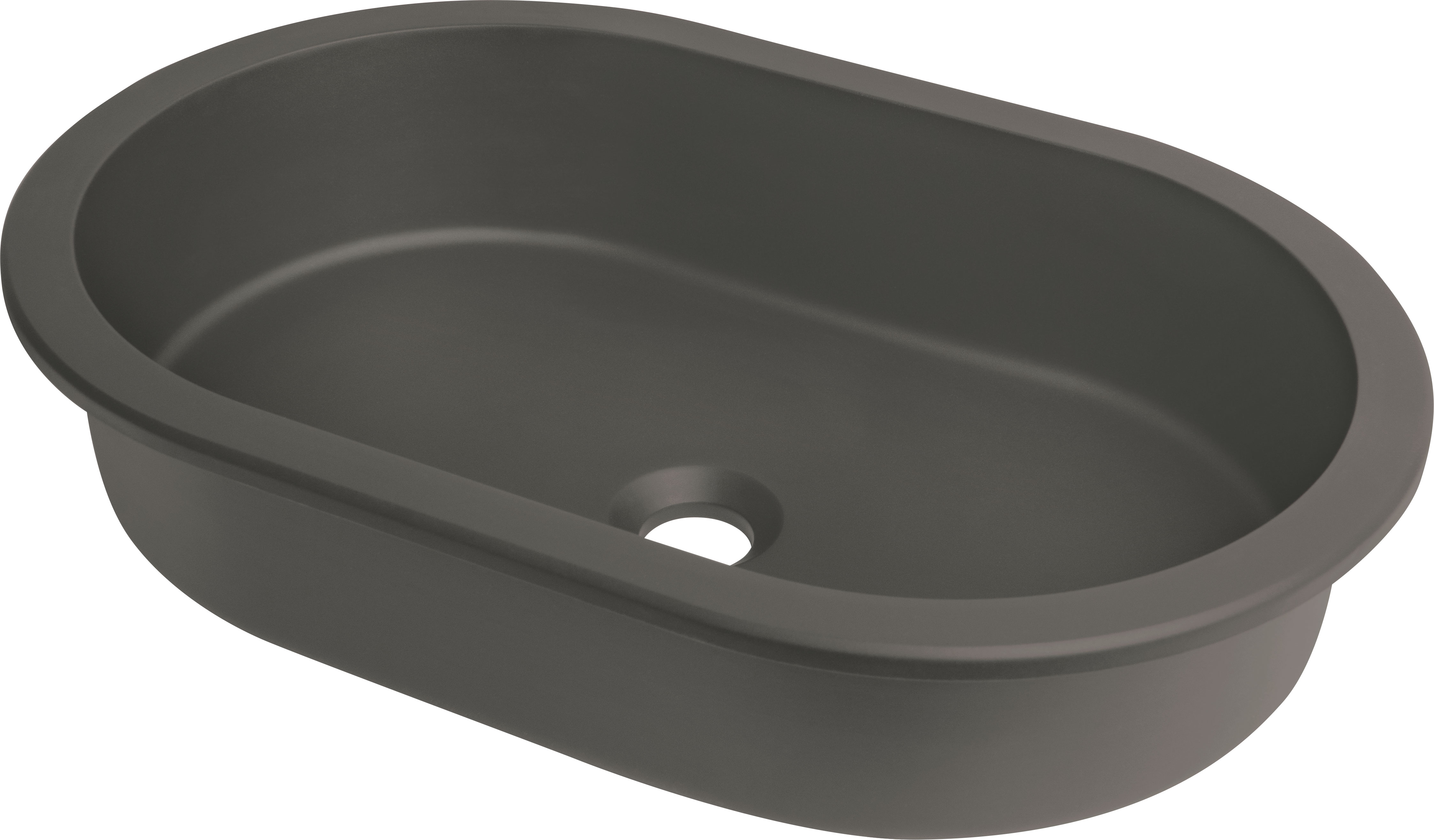 Levně Deante Zápustné/pod deskové umyvadlo Silia 58,8x39 cm - CQSTU6U, granit, antracit metalic