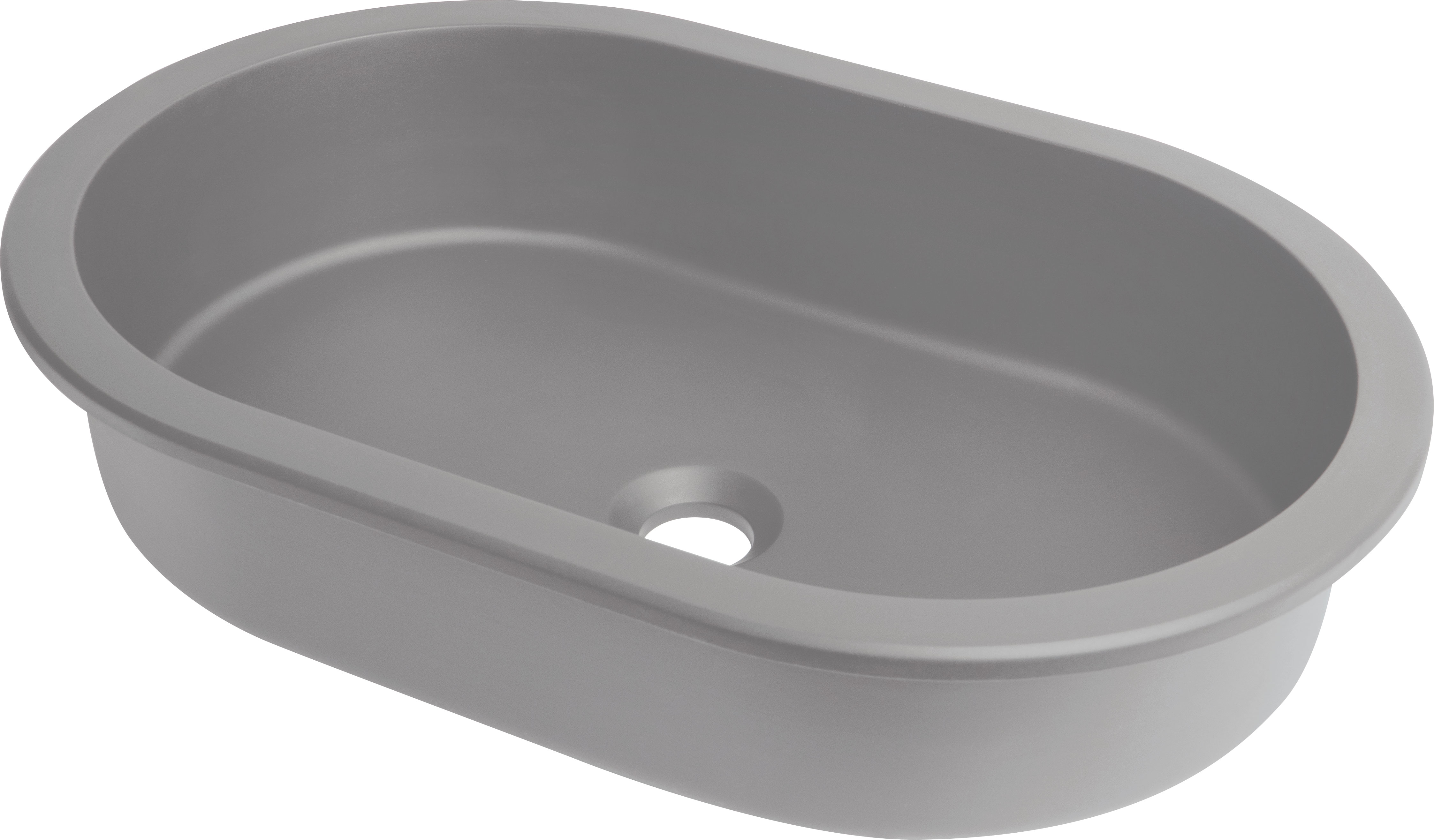 Levně Deante Zápustné/pod deskové umyvadlo Silia 58,8x39 cm - CQSSU6U, granit, šedá metalic