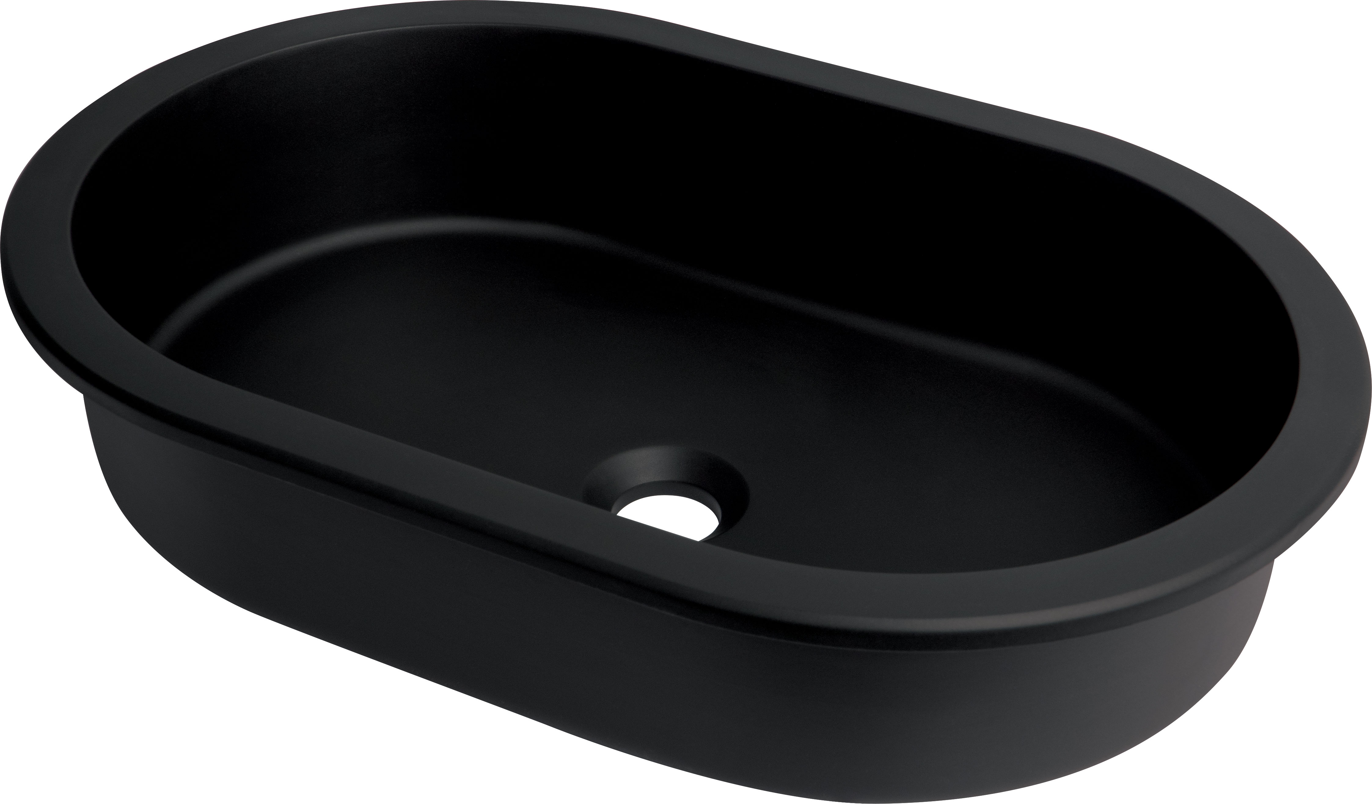 Levně Deante Zápustné/pod deskové umyvadlo Silia 58,8x39 cm - CQSNU6U, granit, černá