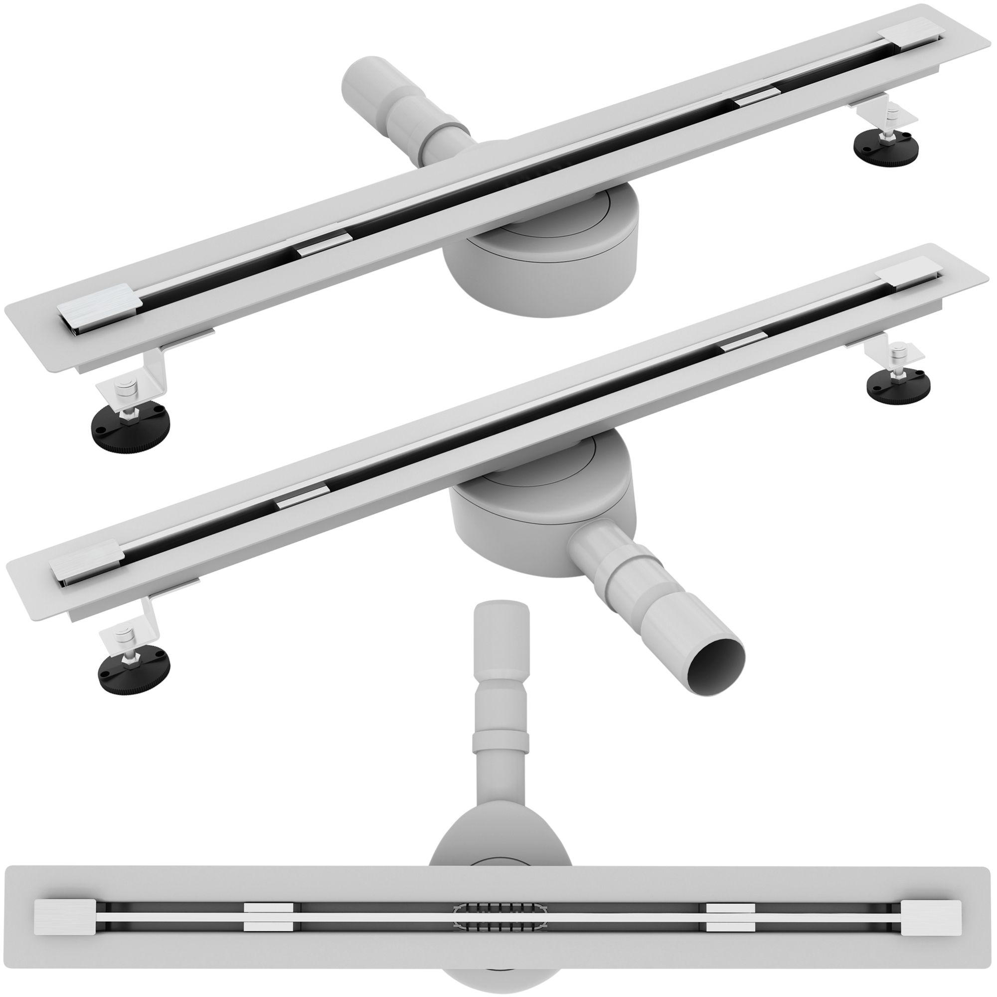 Levně Odtokový žlab REA NEO ULTRA SLIM PRO INOX 80 cm, kartáčovaný nikl