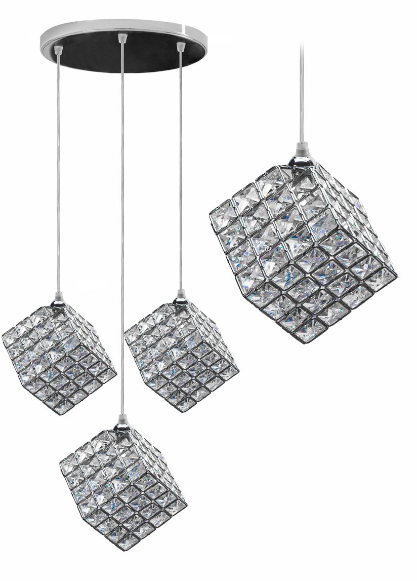 Toolight Závěsná lampa Glamour Cube APP722-3PR Chrom