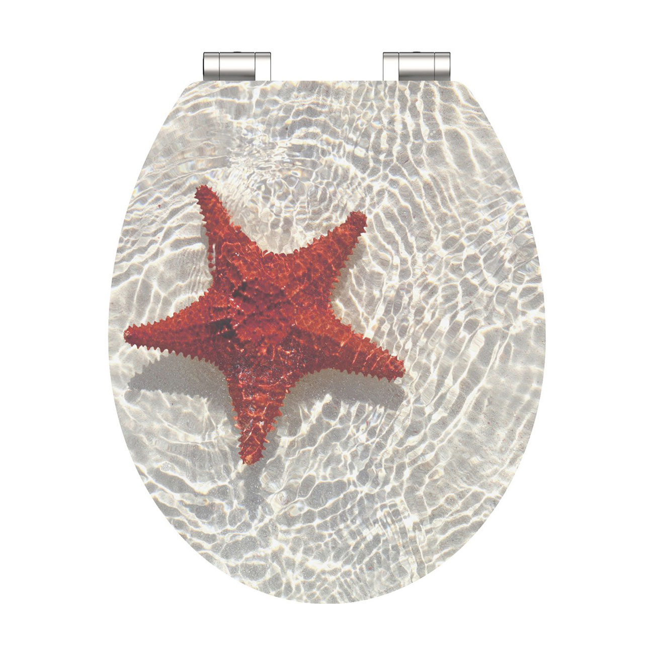 Levně Eisl Sanitär WC prkénko MDF Soft Close Red Starfish High Gloss 80541