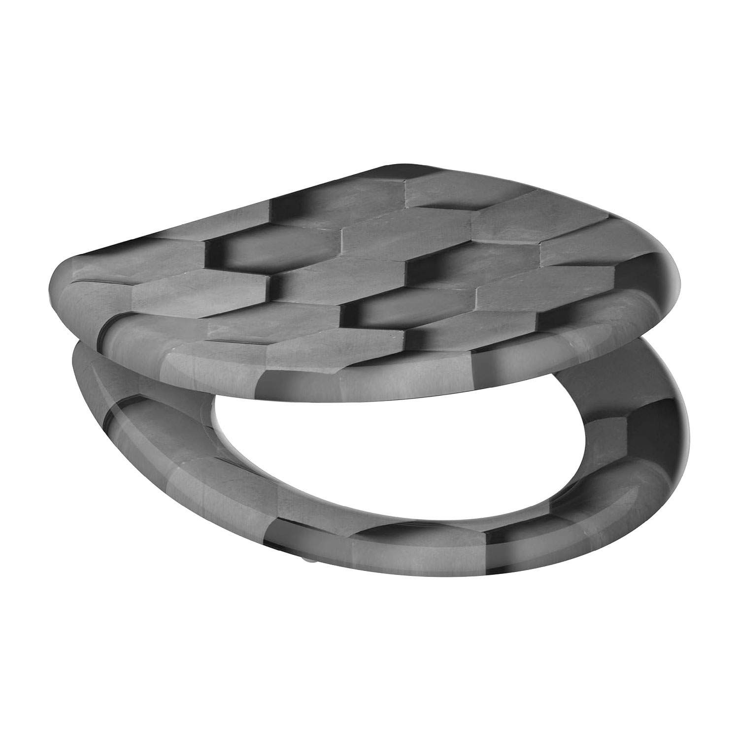 Eisl Sanitär WC prkénko Duroplast Soft Close Hexagons 82392