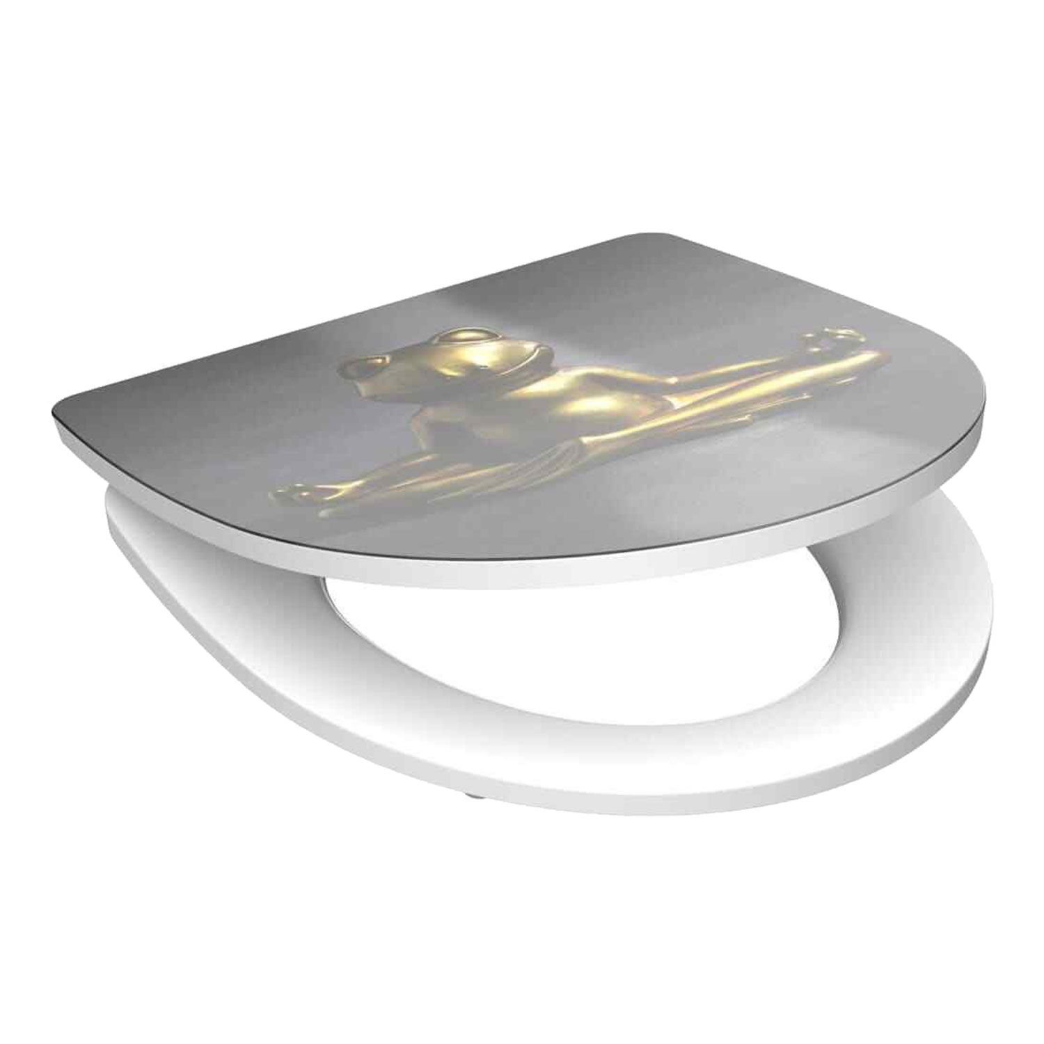 Eisl Sanitär WC prkénko Duroplast Soft Close Relaxing Frog High Gloss 82581