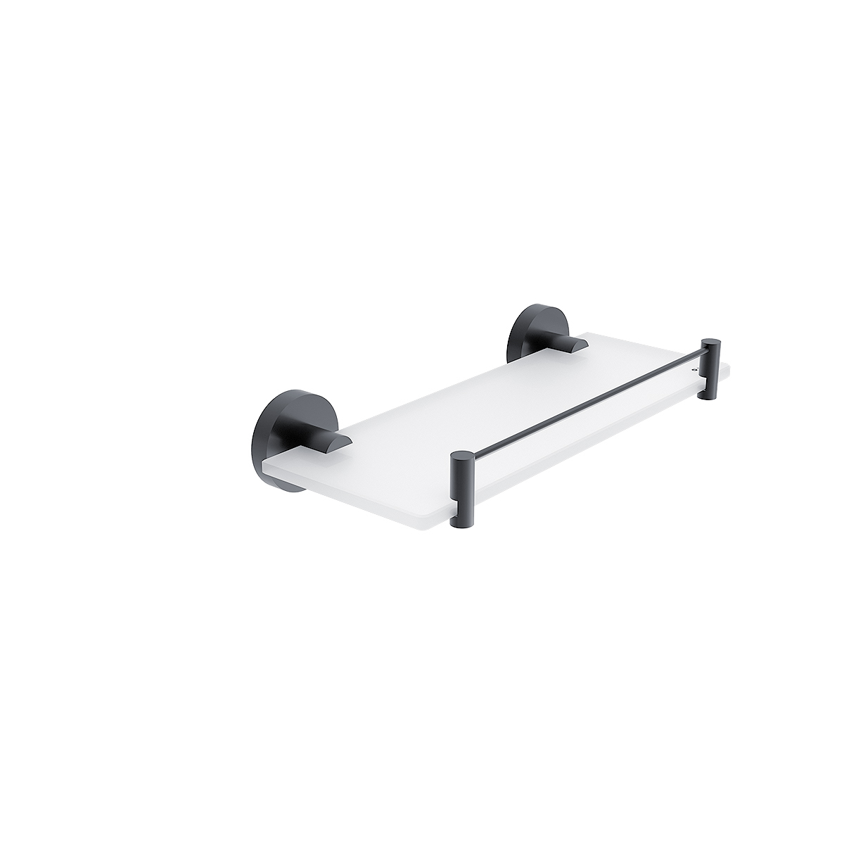 Levně Nimco Police s ohrádkou, 30 cm UNIX ČERNÁ - UNC 13091BX-30-90