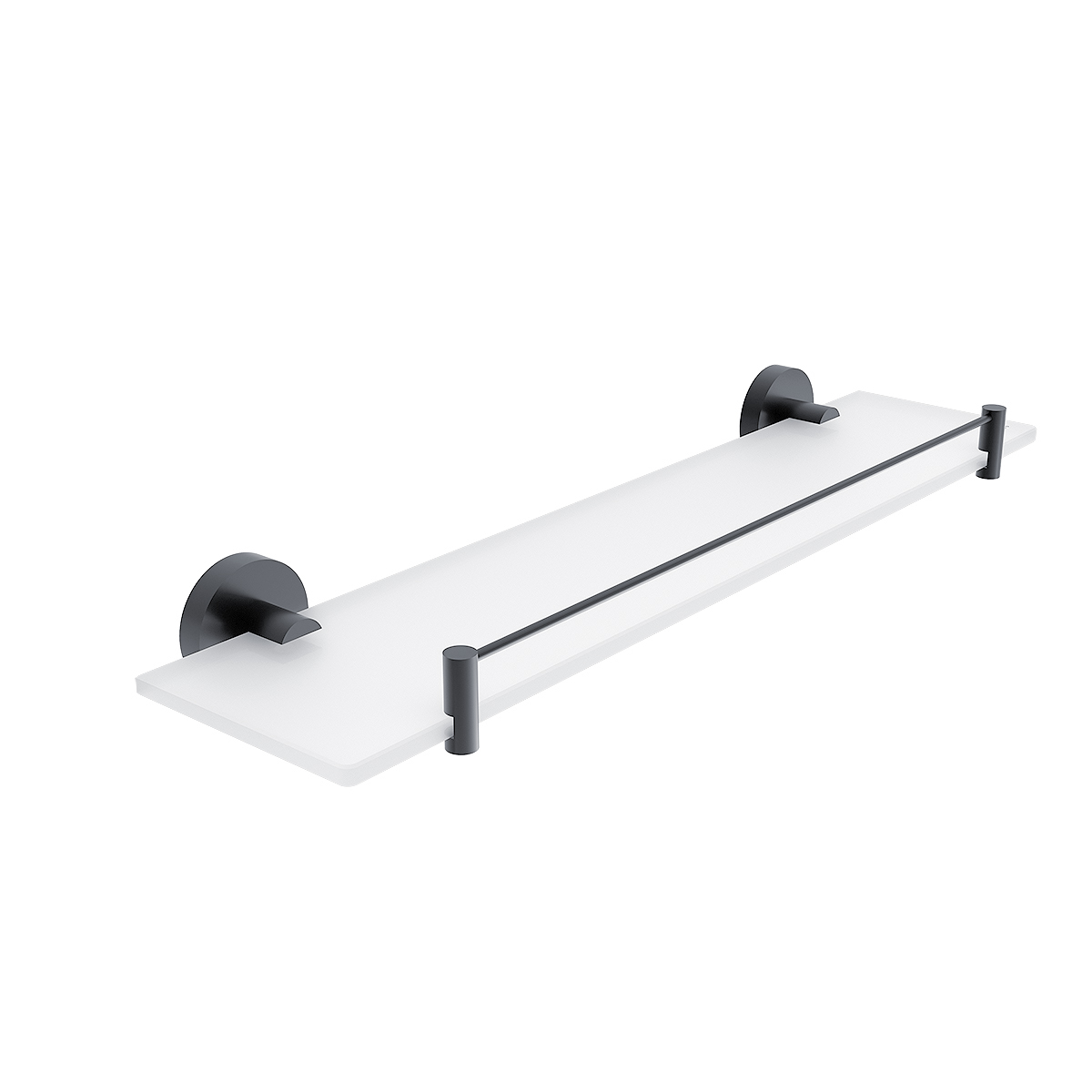 Levně Nimco Police s ohrádkou, 50 cm UNIX ČERNÁ - UNC 13091BX-50-90