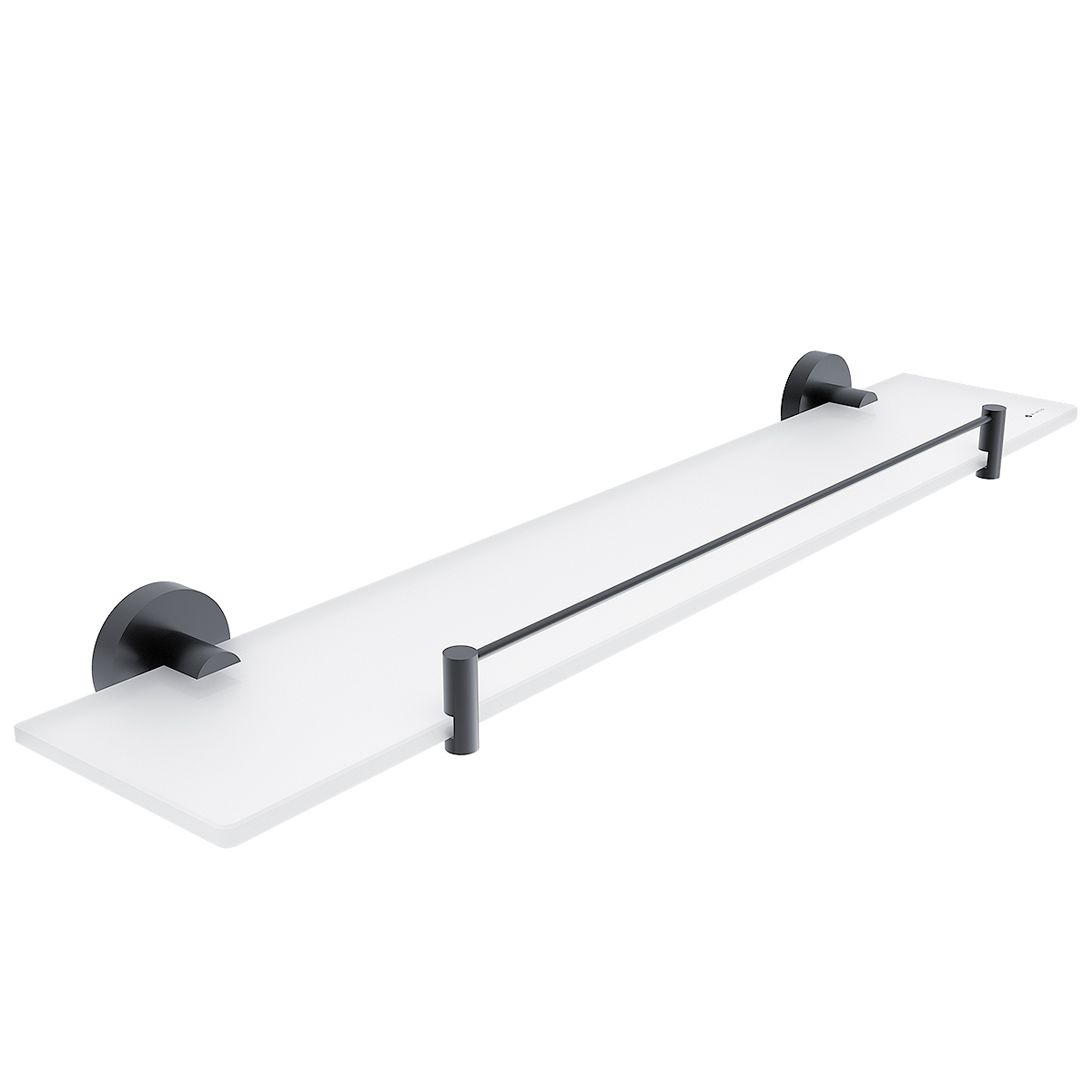 Levně Nimco Police s ohrádkou, 60 cm UNIX ČERNÁ - UNC 13091BX-60-90