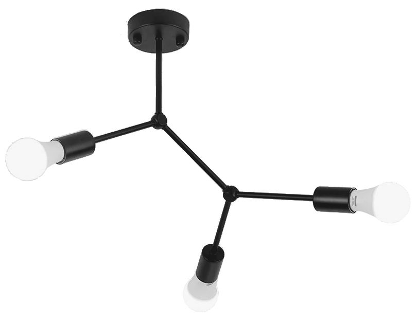 Toolight Klasické stropní kovové osvětlení APP736-3C černé
