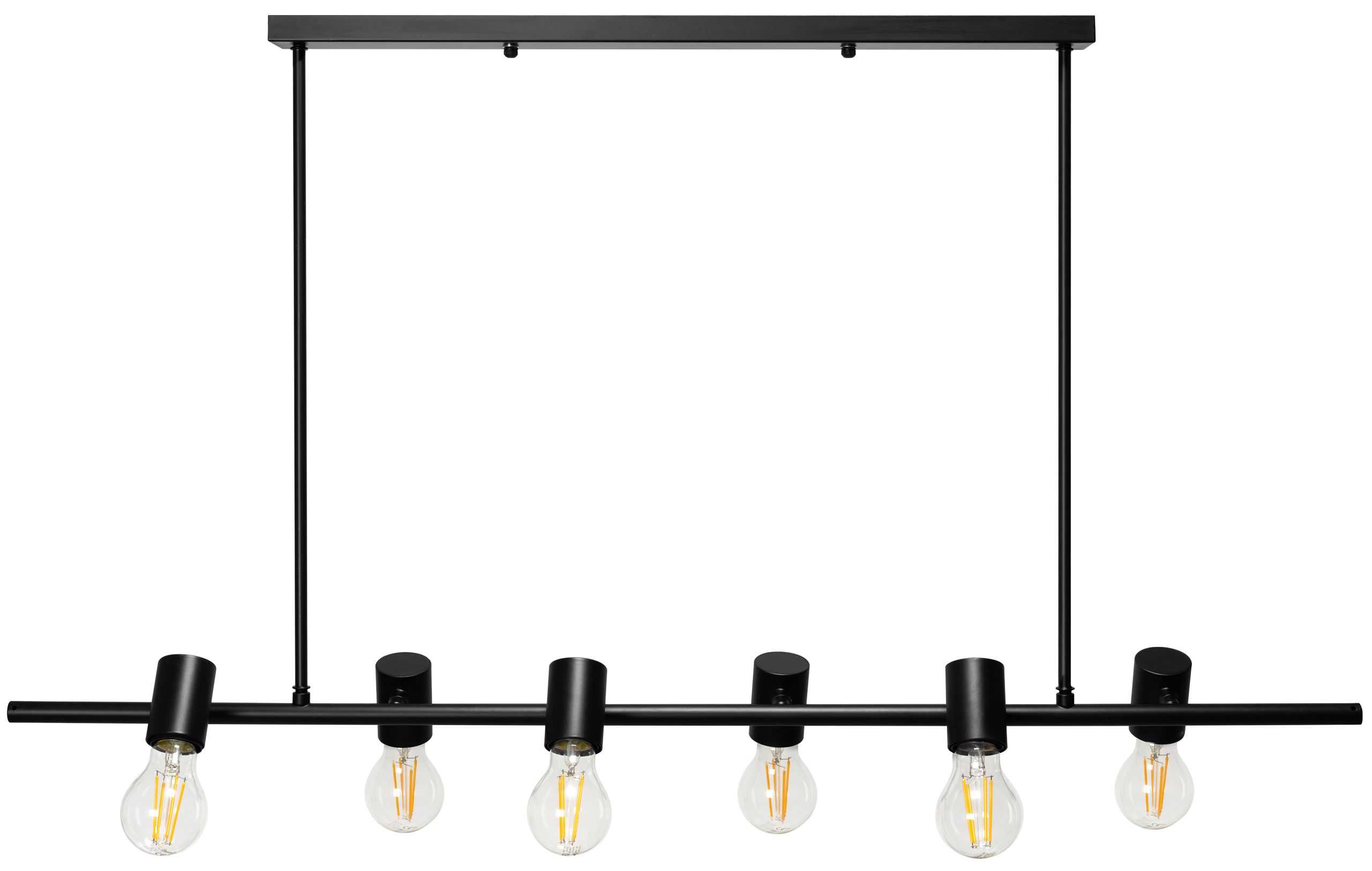 Toolight Industriální kovová stropní lampa černá APP480-6CP
