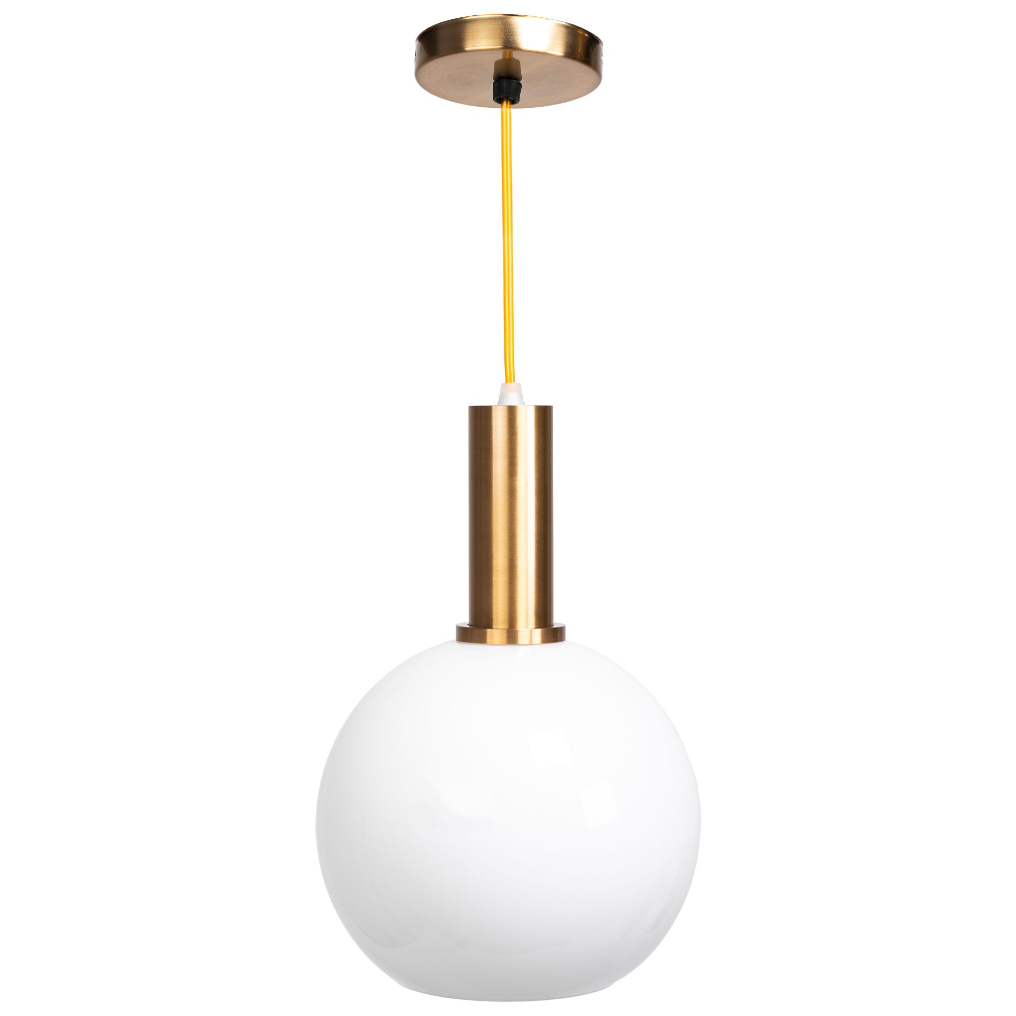 Toolight Kulové závěsné svítidlo z mléčného skla APP666-1CP zlaté