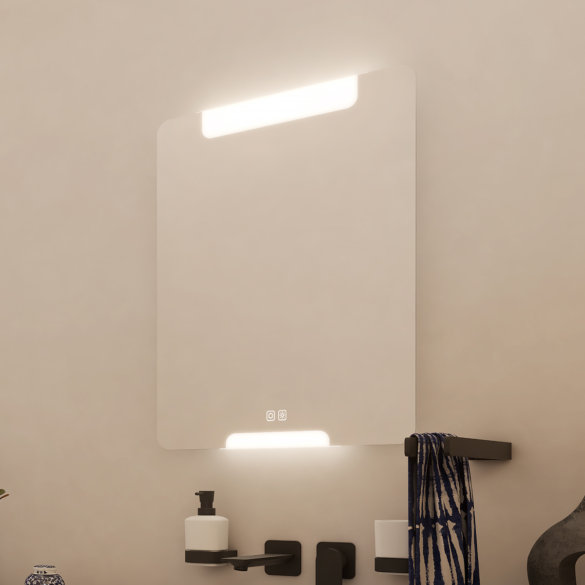 Levně Nimco LED zrcadlo 600x800 se dvěma dotykovými senzory - ZP 22002VX