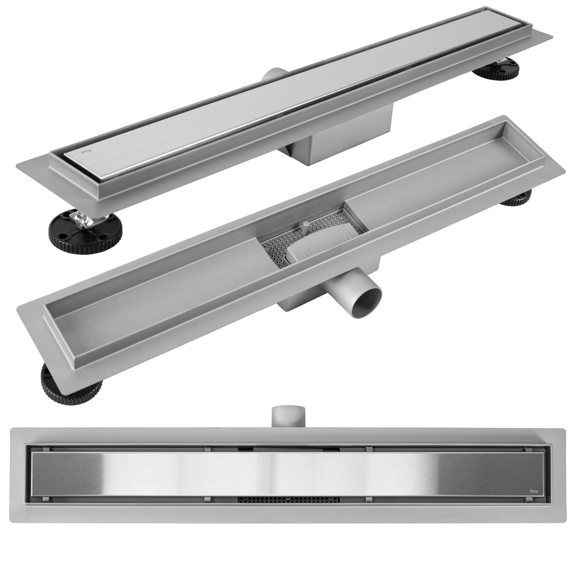 Levně Odtokový žlab REA NEOX 50 cm, broušený nikl