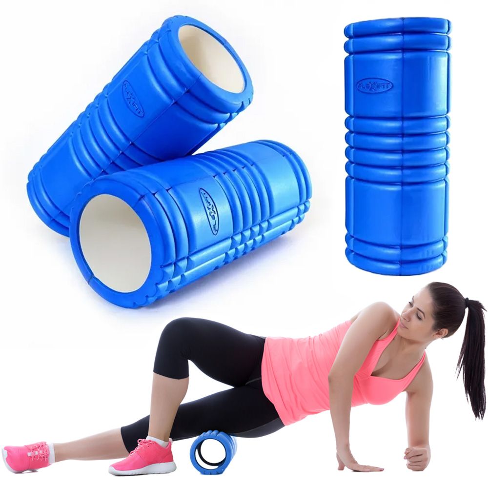Levně FlexiFit Masážní váleček Plain Roller Flexifit, modrý, FIT-00707