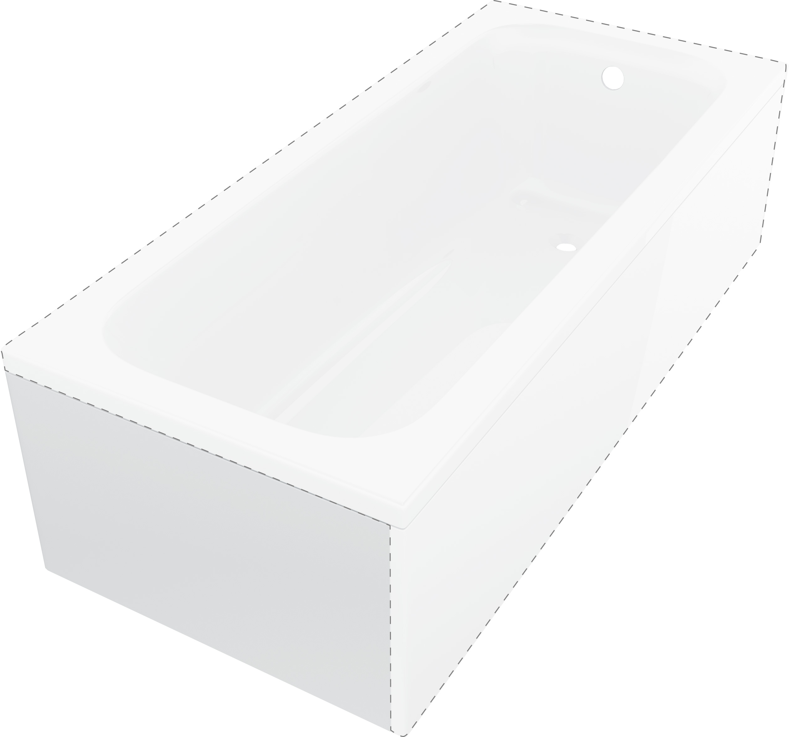 Deante Boční krycí panel k vanám Prizma 140-170 cm - KTJK01XO