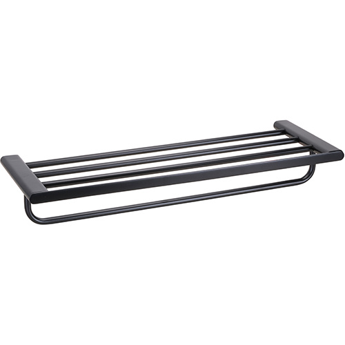Levně Bemeta Design ORGANIC BLACK: Držák ručníků, 600 mm, s hrazdou - 167105150