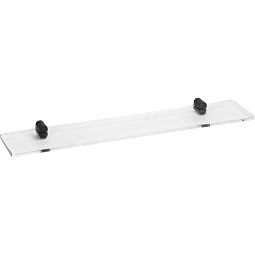 Bemeta Design ORGANIC BLACK: Polička, 600 mm, sklo - 167102240