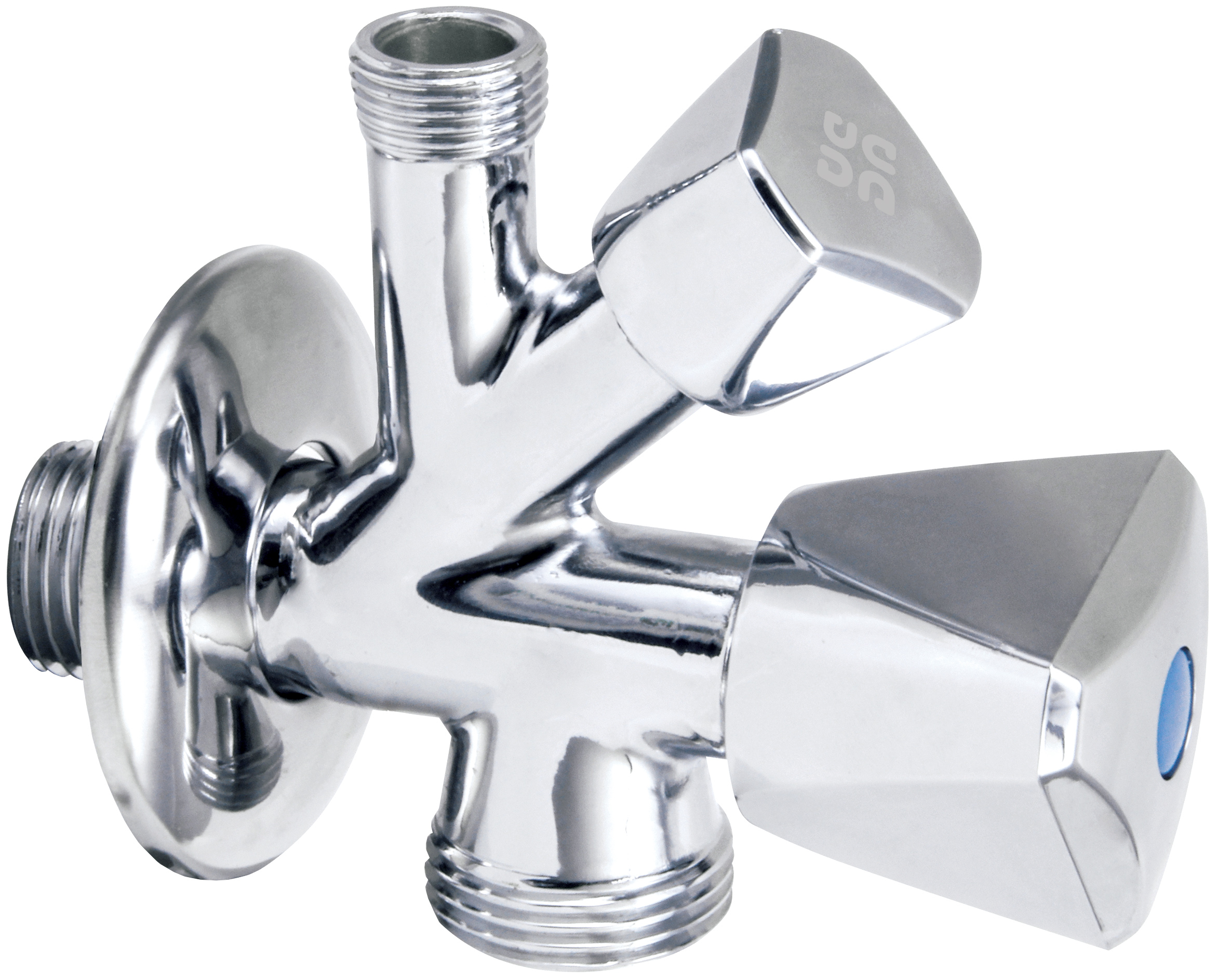 Deante Kombinovaný rohový ventil 1/2" - 3/4"+3/8" - VFA K624