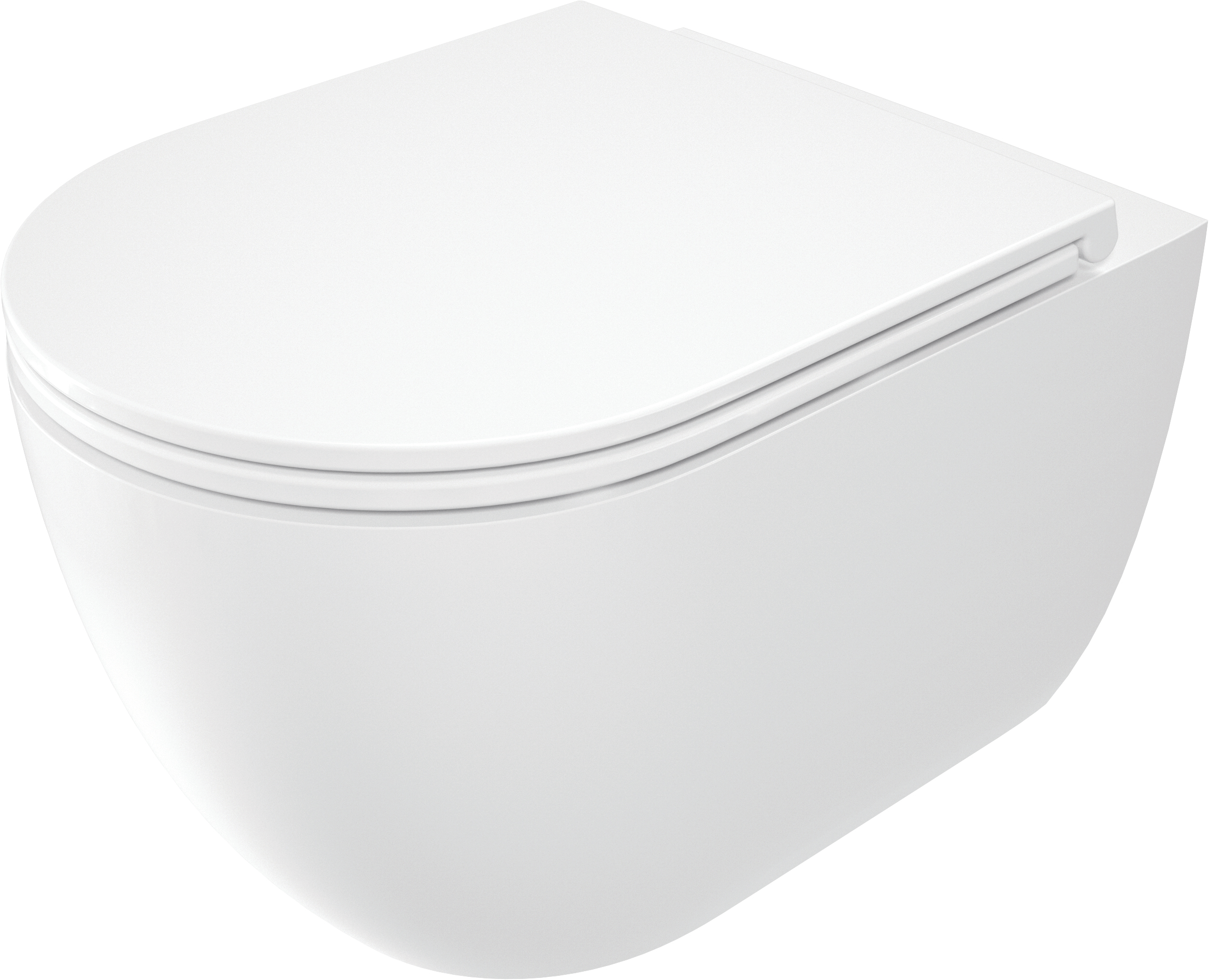 Levně Deante Závěsný WC komplet bez příruby Round - CGRD6ZPW, včetně SoftClose sedátka