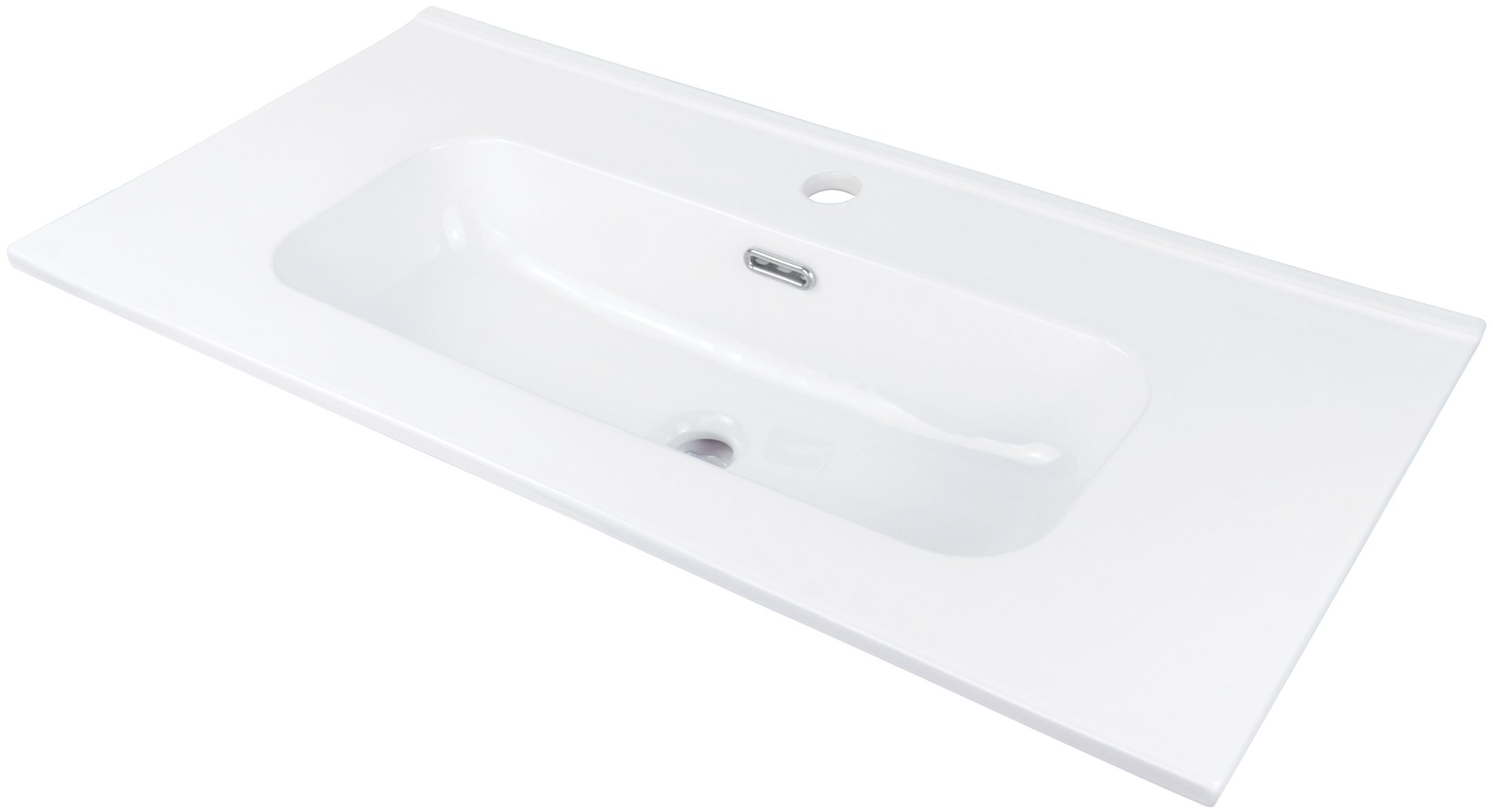 Deante Zápustné keramické umyvadlo Tubo 80x38,5 cm - CTU 6U8M