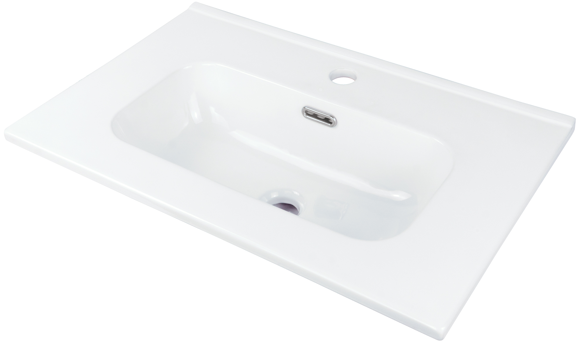 Levně Deante Zápustné keramické umyvadlo Tubo 60x38,5 cm - CTU 6U6M