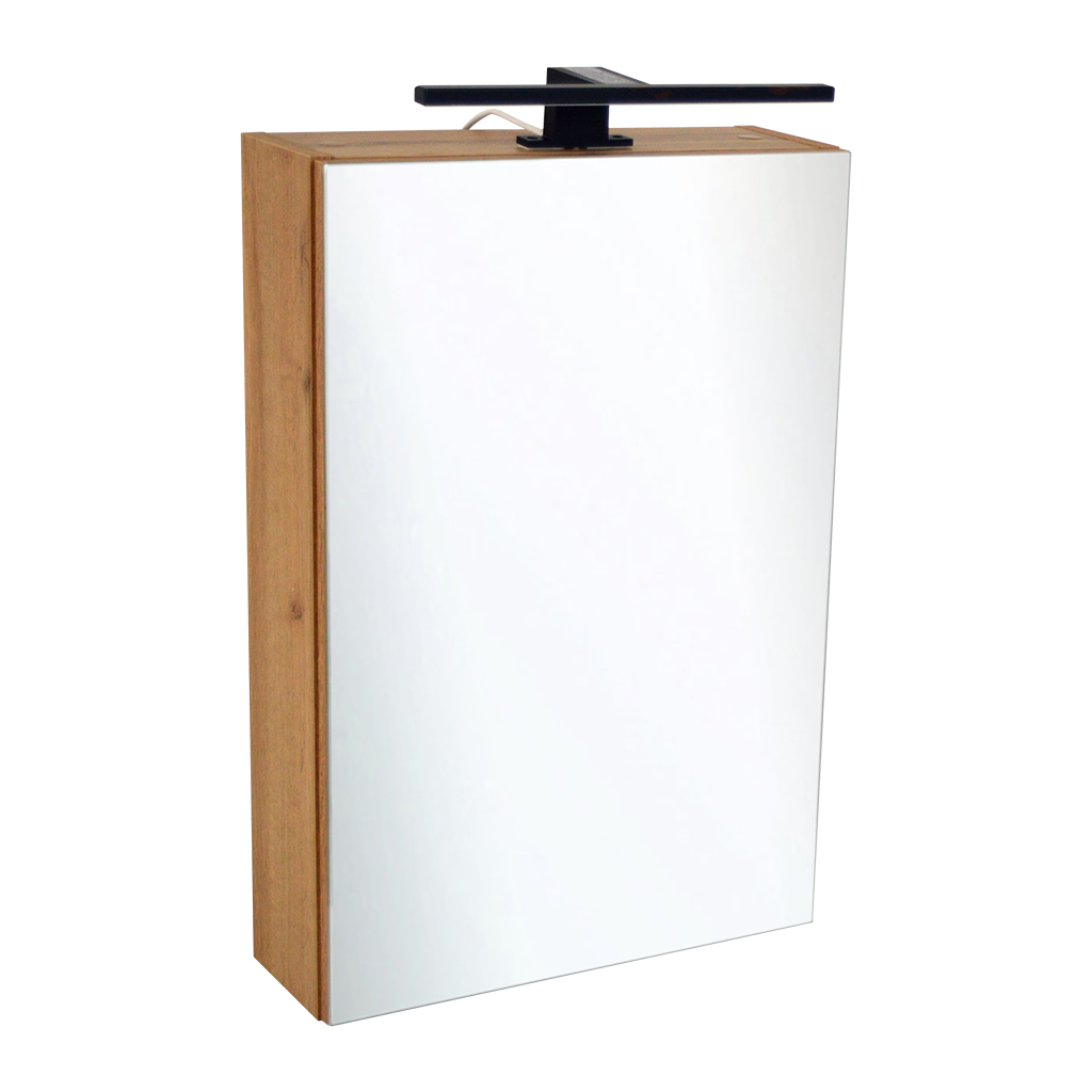 Levně BPS-koupelny Zrcadlová skříňka Ideal OW 40 ZS LED-B s osvětlením Any LED 30 B, černá