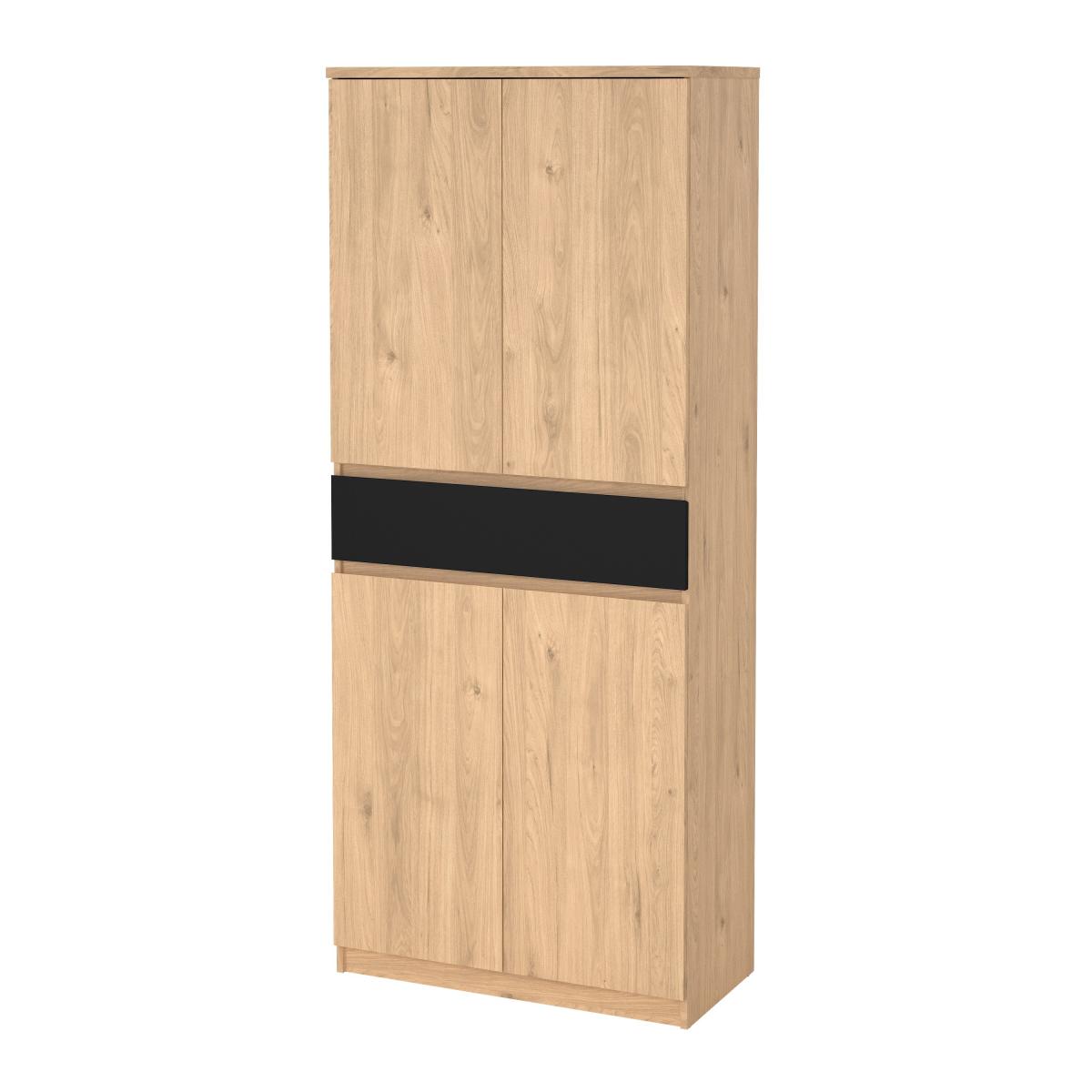 Levně Tvilum Botník Simplicity 210 jackson hickory/černý mat