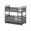 Dětská patrová postel Bára grafit (Rozměr (cm) 80x160)