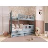Dětská patrová postel Bára šedá (Rozměr (cm) 80x160)