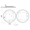 kulate led zrcadlo pr 600 s dotykovym senzorem vykres