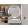 Zrcadlo Elistul A s LED osvětlením ⌀80 cm, bílé