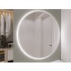 Zrcadlo Elistul A s LED osvětlením ⌀80 cm, bílé