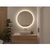 Zrcadlo Gerbinie A s LED osvětlením ⌀60 cm, zlaté