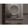 Zrcadlo Gerbinie L s LED osvětlením ⌀60 cm, zlaté